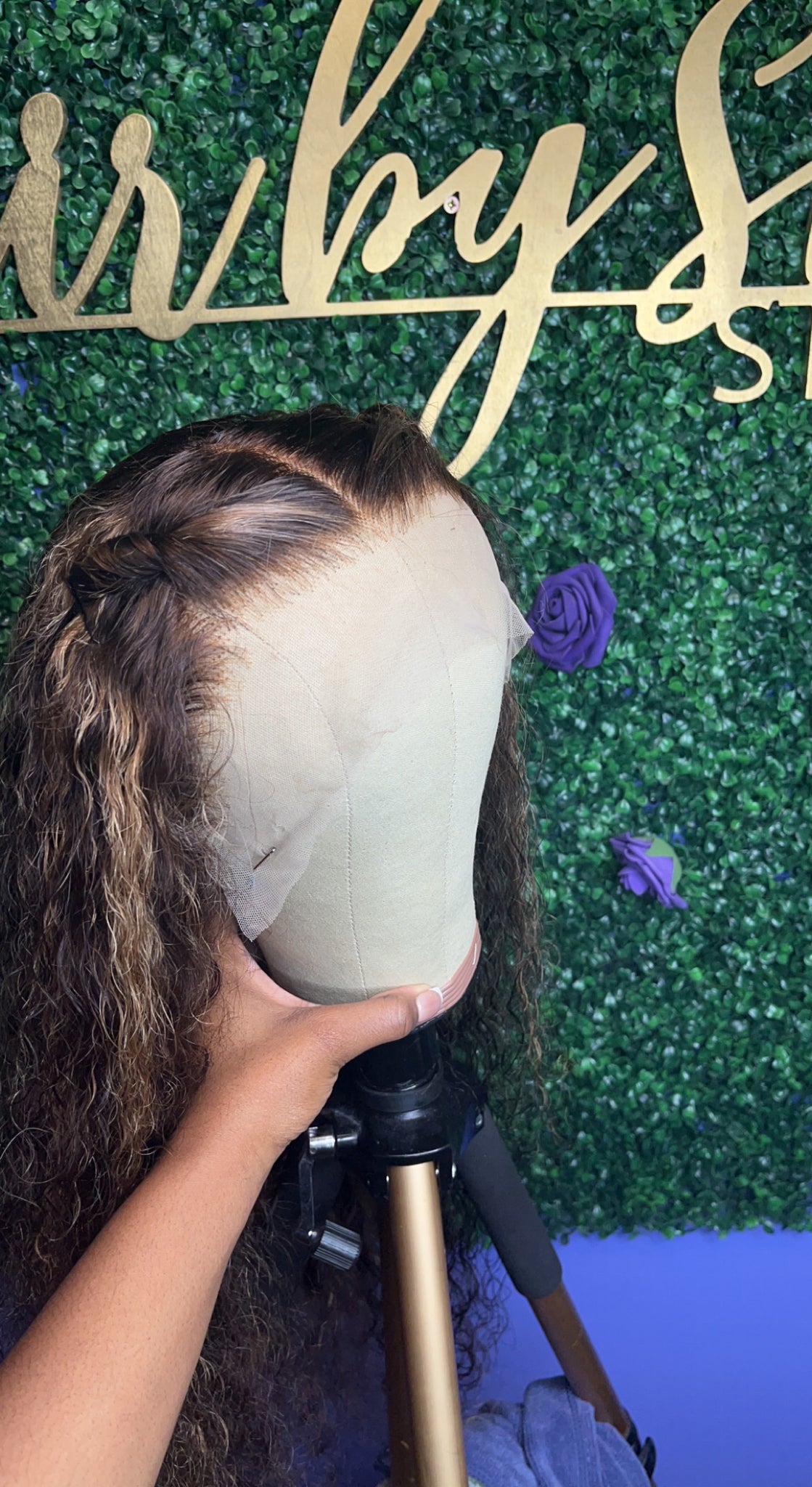 Water Wave Reece-Cup Transparent Frontal Wig